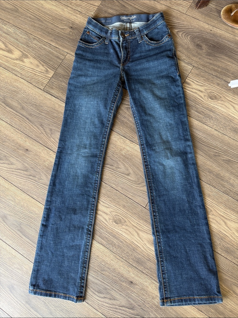 Wrangler Willow Blue Denim ultimate Riding Jeans